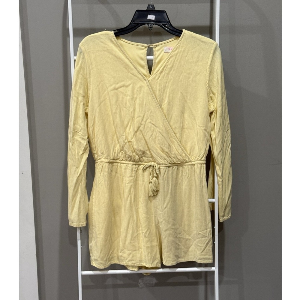 GB Girls Teens ‎ Yellow Romper Coastal Boho Soft Girl Resort Wear XL